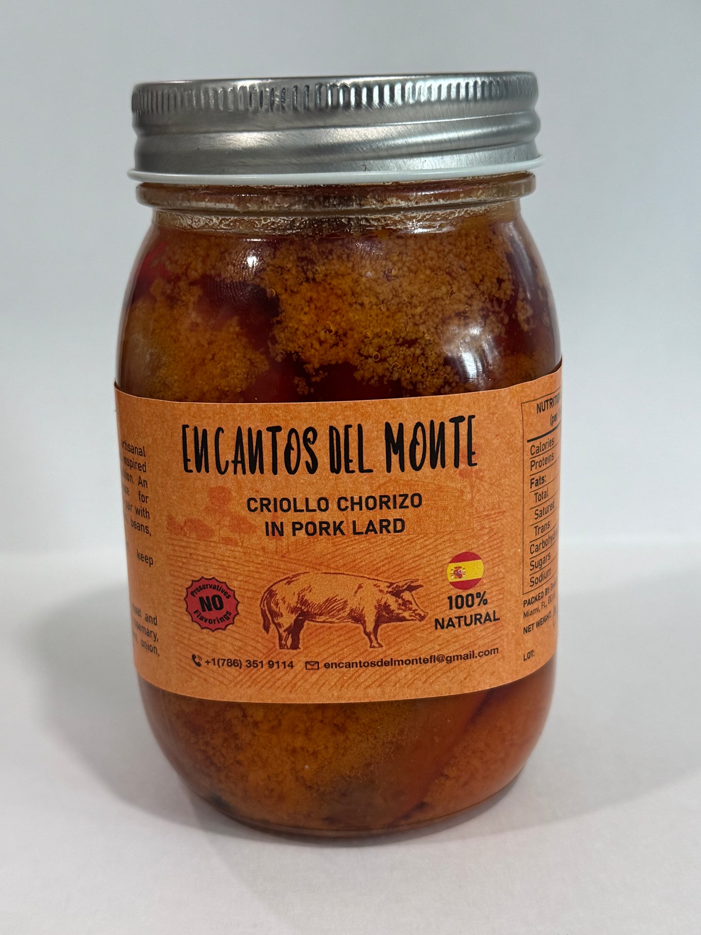 Spanish-Style Creole Chorizo in Pork Lard