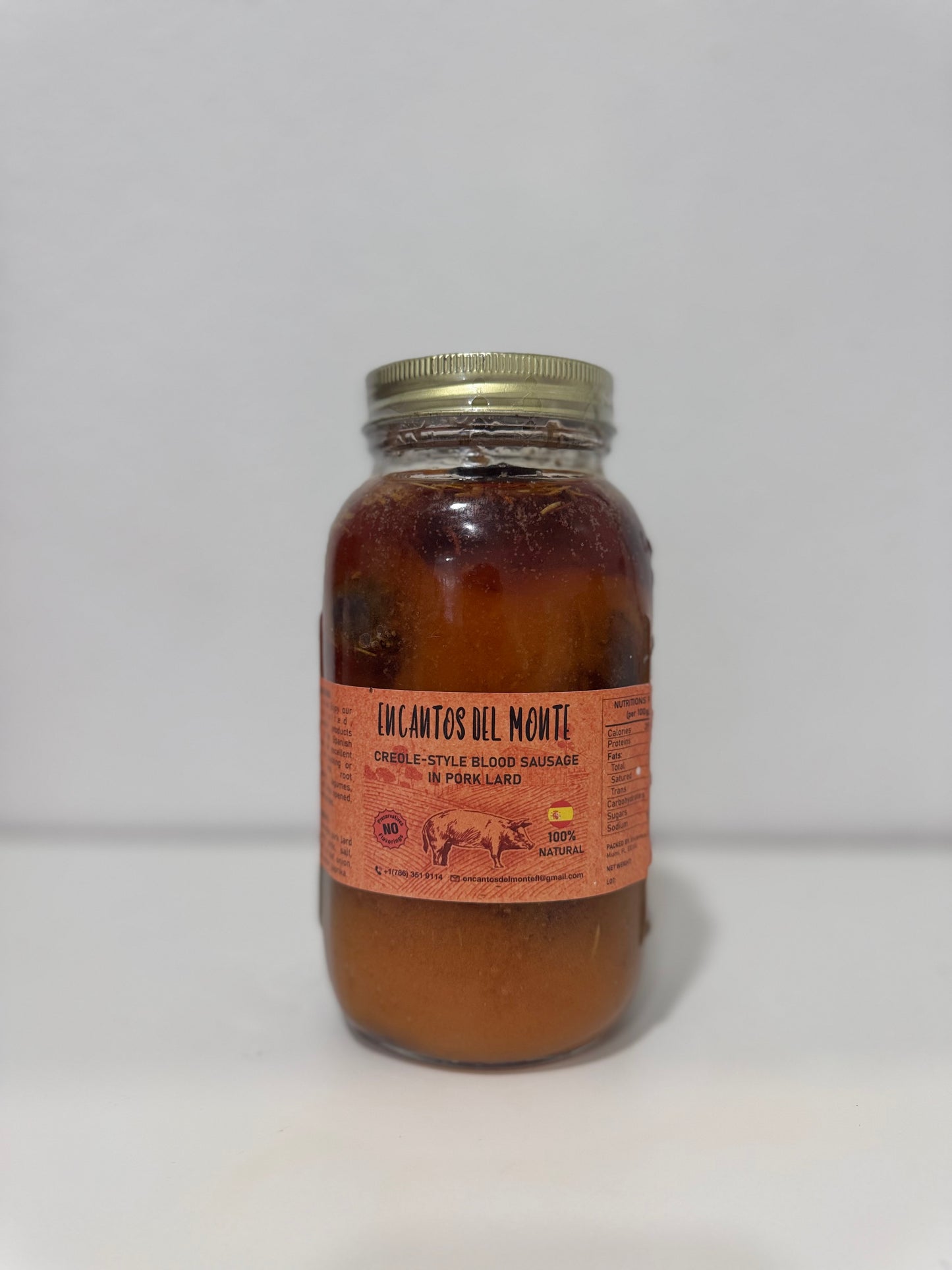 Spanish Style Creole Blood Sausage in Pork Fat