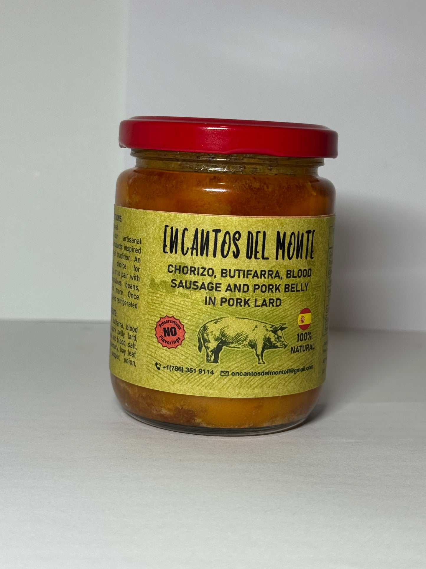 Creole Charcuterie, Spanish style (Chorizo, Butifarra, Pancetta, Morcilla) in Pork Fat