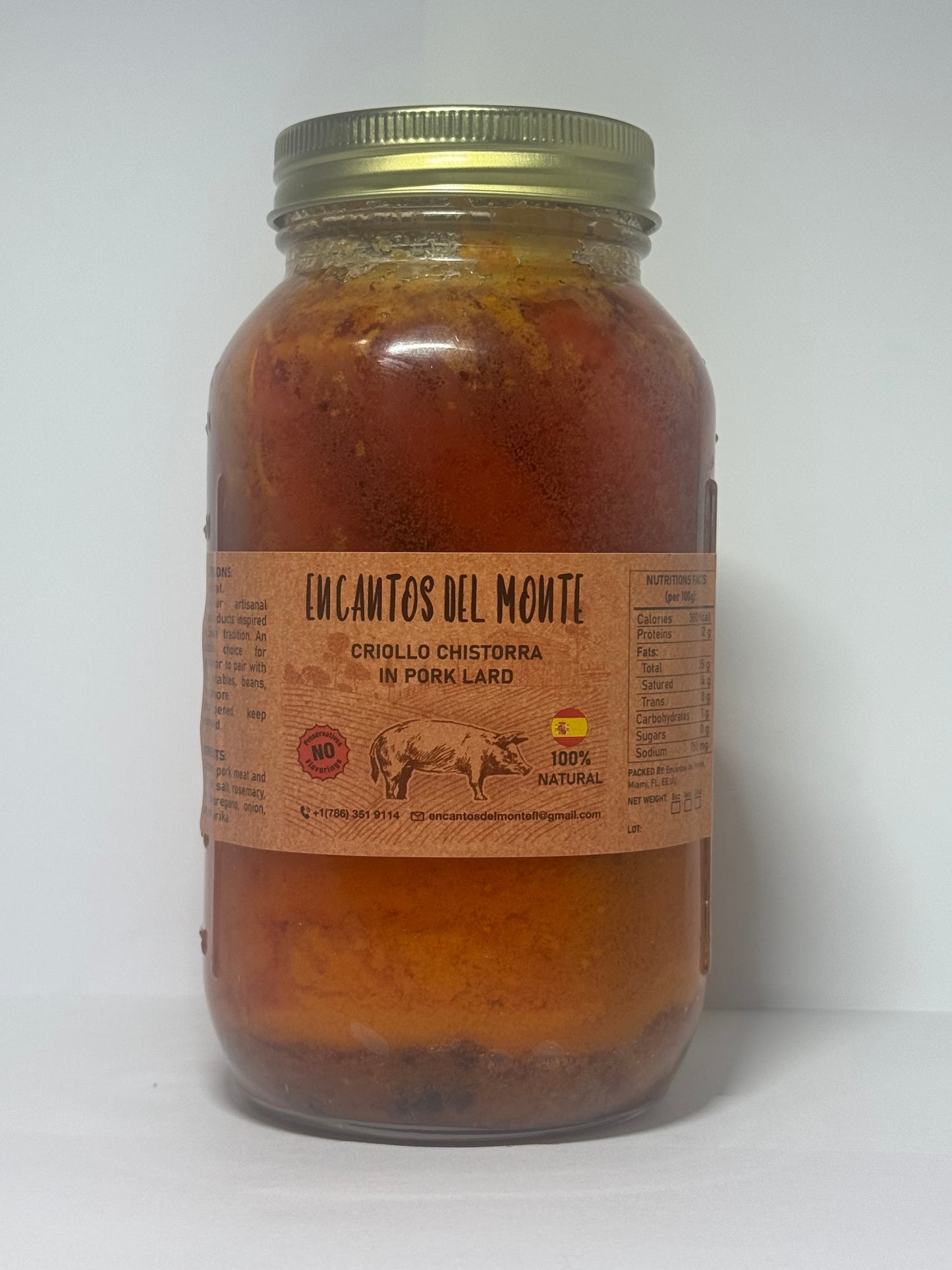 Creole Sausage in Pork Fat