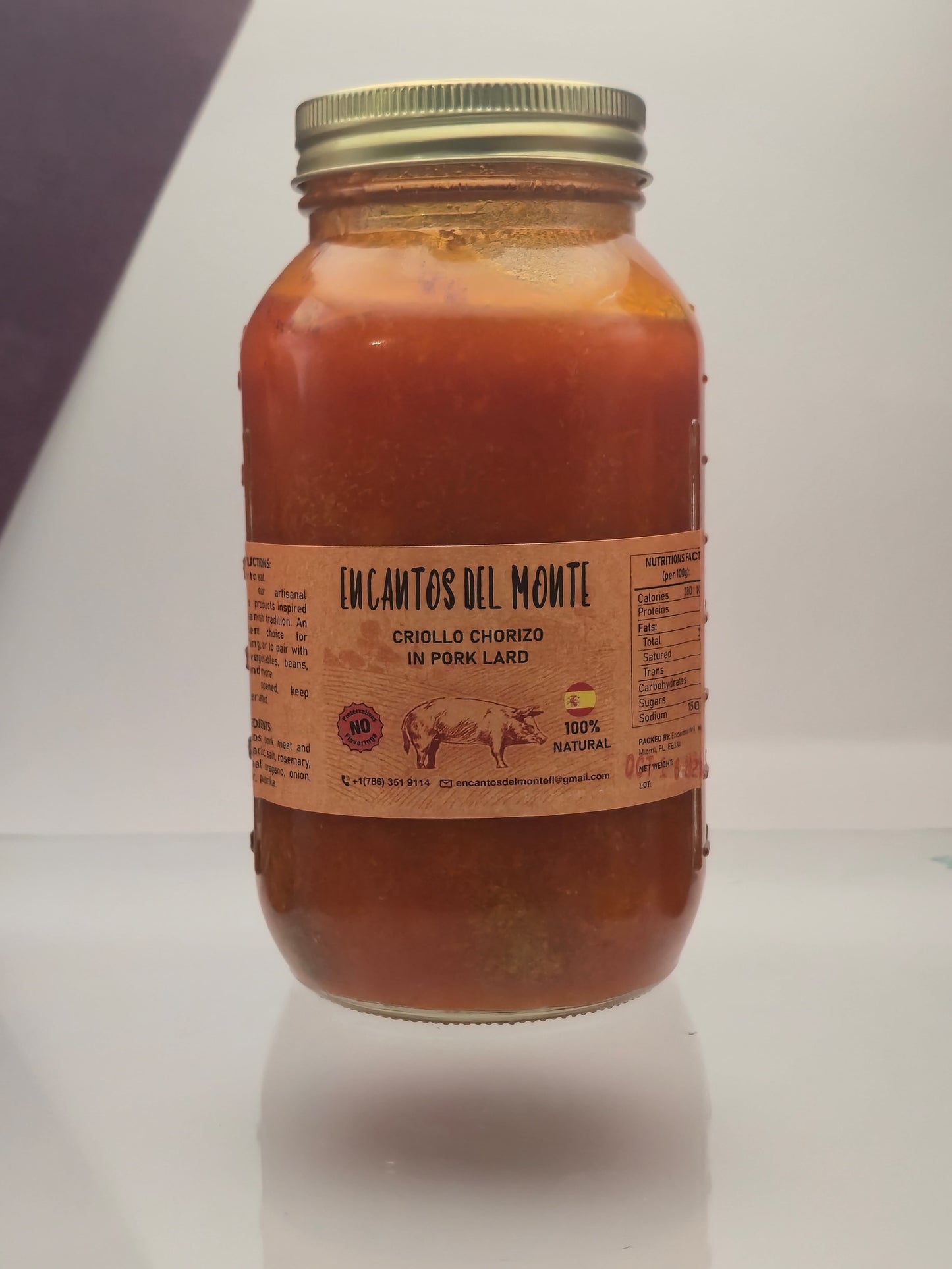 Spanish-Style Creole Chorizo in Pork Lard