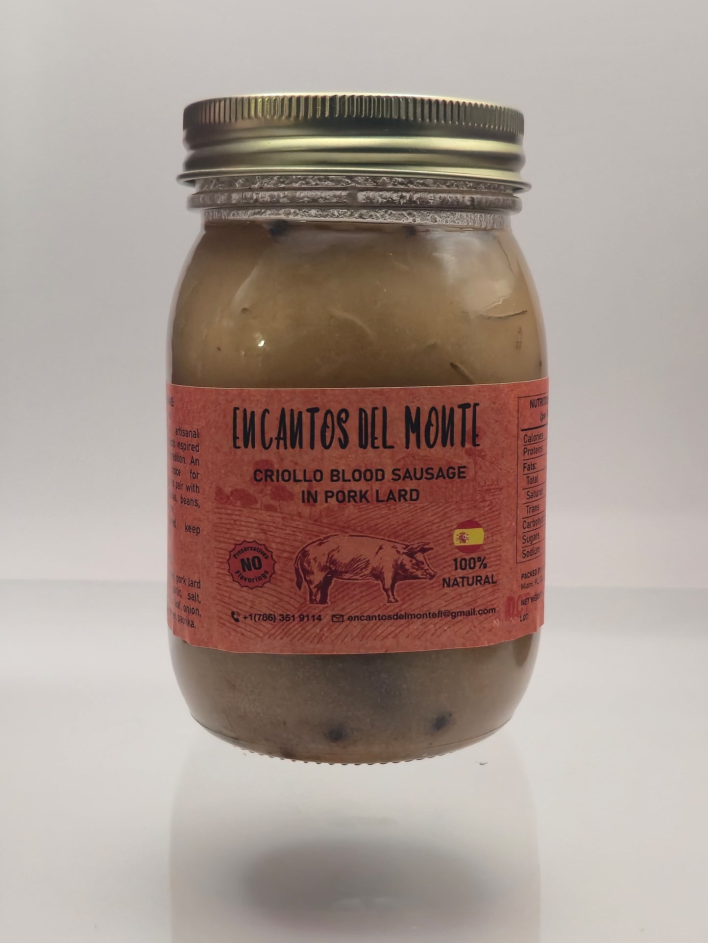 Spanish Style Creole Blood Sausage in Pork Fat